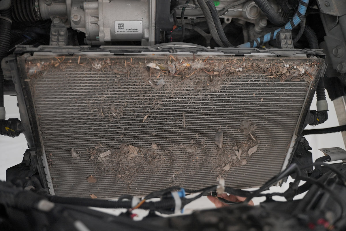 Radiator or condenser before cleaning